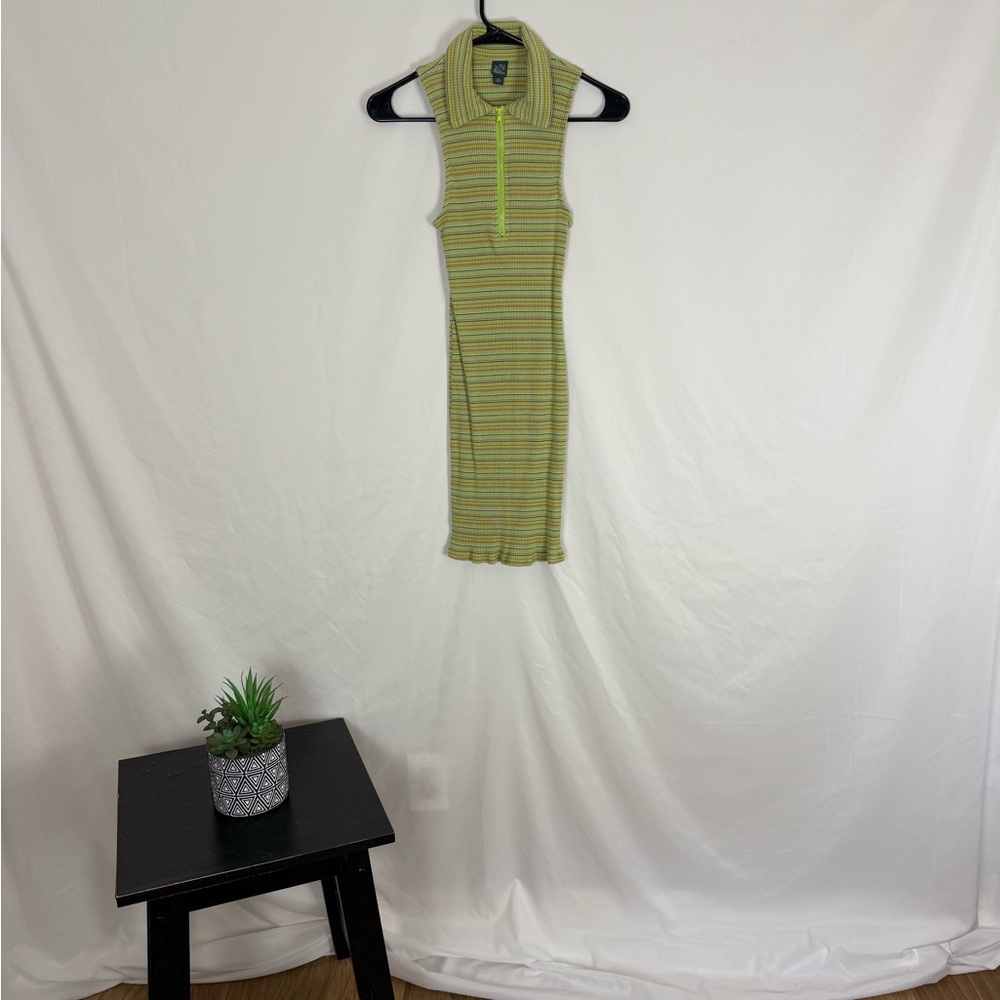 Wild Fable Striped Collared Bodycon Mini Dress - Size M